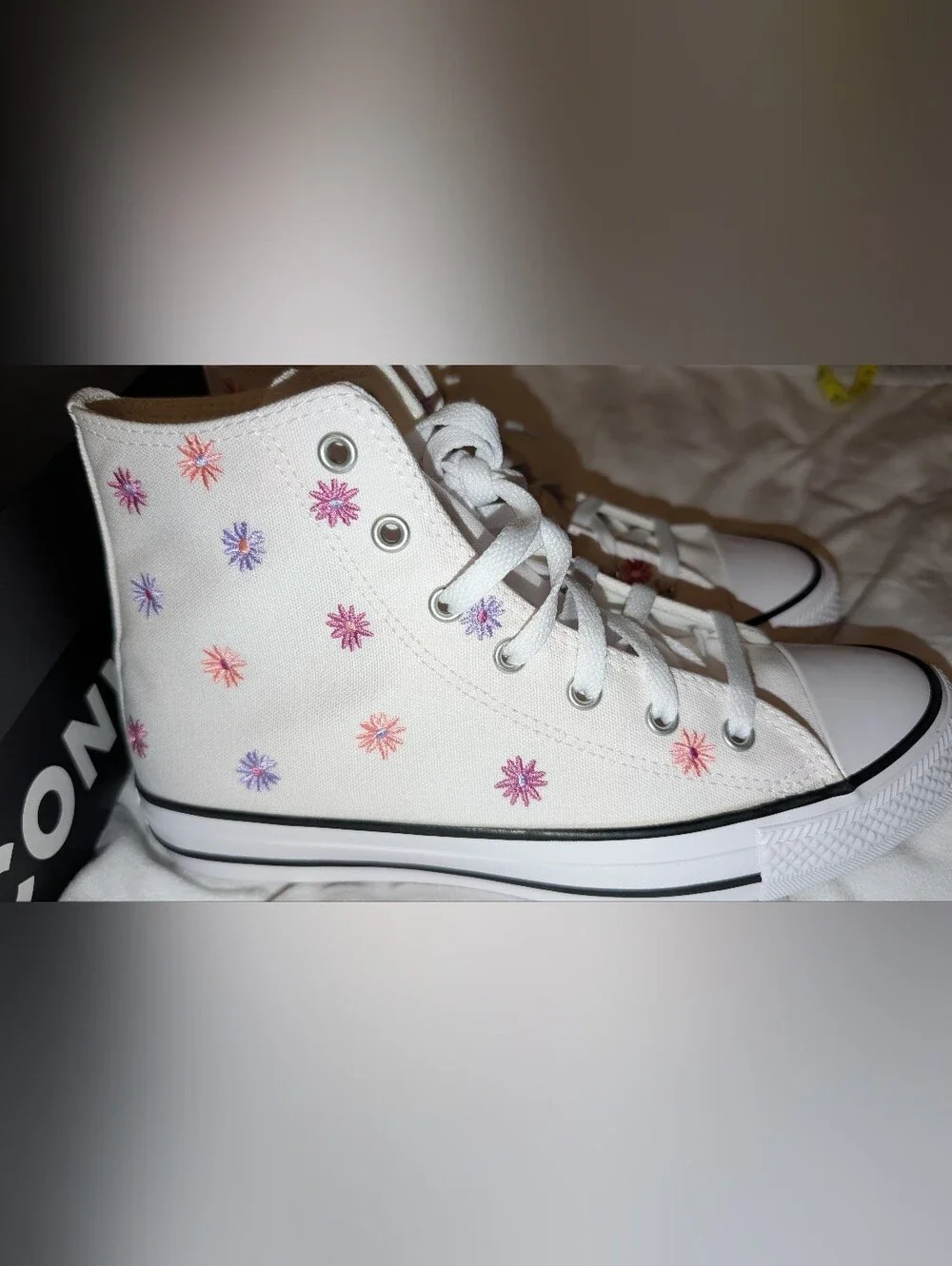 Converse Big Kids Chuck Taylor All Star Florals High Top Casual Sneakers White